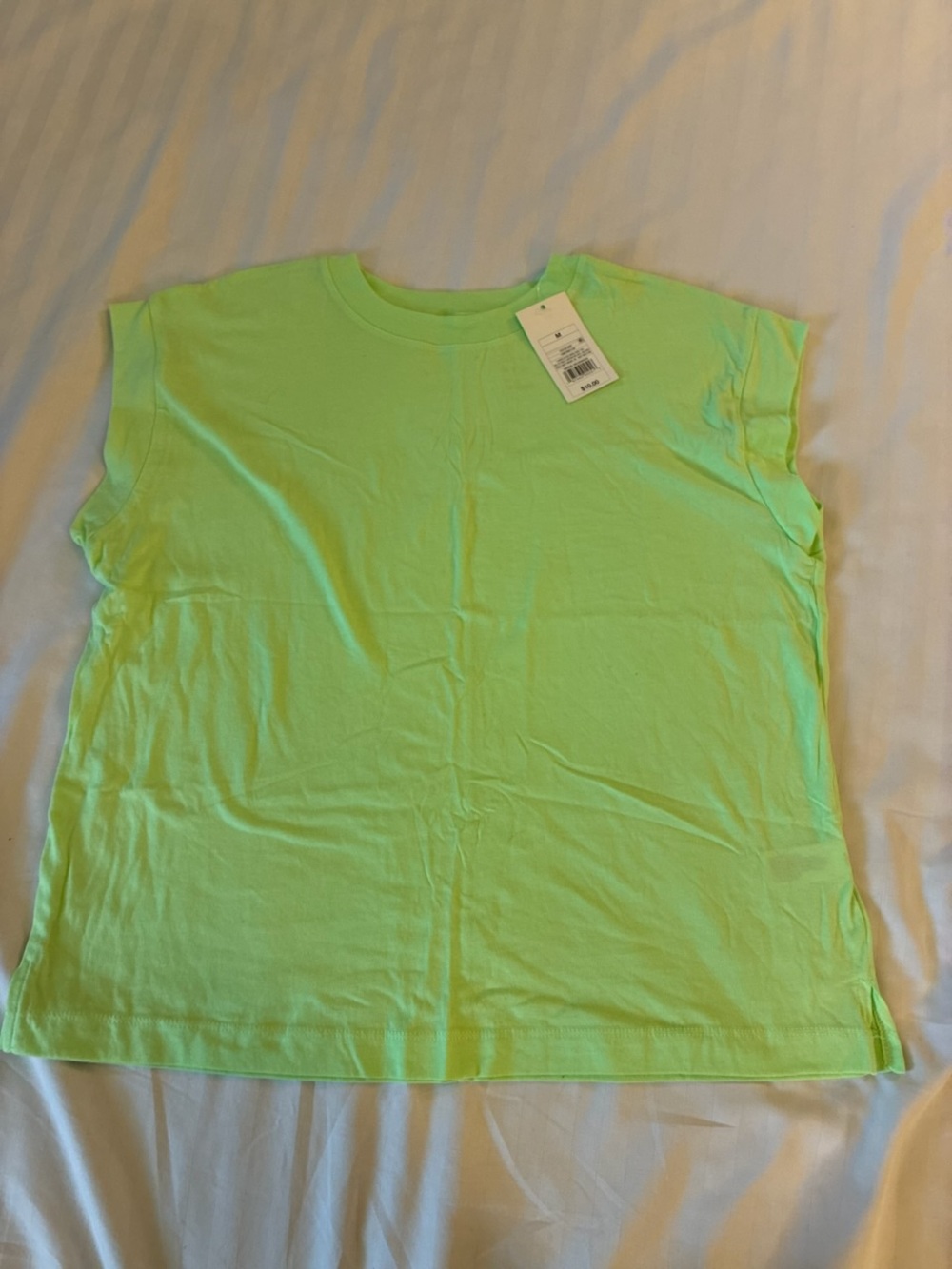 a new day Lime Green Cap-Sleeve Crewneck Tank - Picture 3 of 6